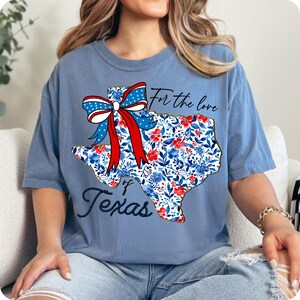 Floral Texas Map Coquette PNG, 4th of July, Texas Brushstroke, Patriotic USA, America Coquette, Retro Texas Bow, Independence Day Sublimation