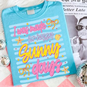 summer png, sublimation design, preppy summer, retro beach png, happy sunny days, girly spring tee, beach life png, dtf design, summer vibes png, shirt design png, digital download, retro summer png, preppy shirt png
