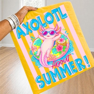 axolotl png, summer sublimation, kawaii axolotl, beach shirt design, pink salamander, animal pun clipart, digital download, dtf transfer, kids shirt design, tropical axolotl, funny summer png, axolotl lover gift, pool party art