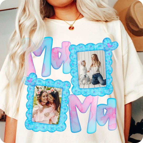 Custom Mama Kids Photo PNG: Mother's Day Floral Frame (Digital Download)