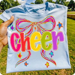 Cheer Season PNG Shirt Sublimation Design Preppy Pink Cheerleader Coquette Bow Graphic Cheer Mom Clipart Retro Game Day Spirit Squad Gift