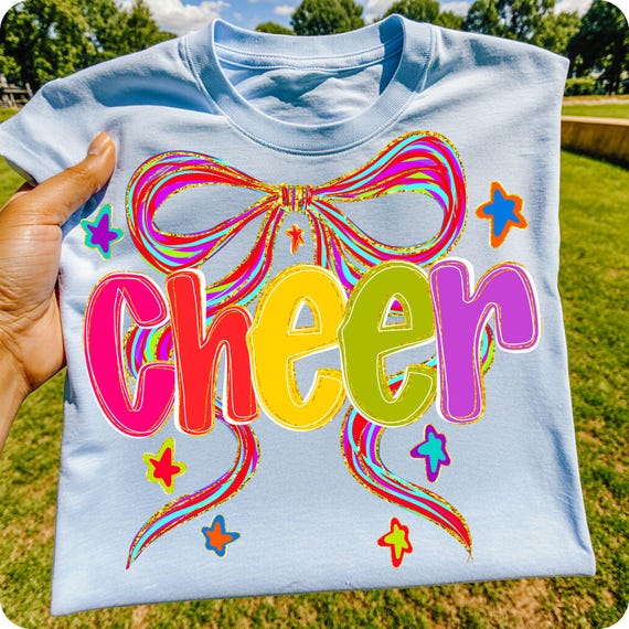 Cheer Season PNG: Preppy Cheerleader Bow, Retro Game Day (Digital Download