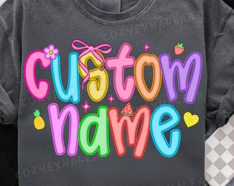 Custom Preppy Name PNG: Personalized Sublimation Design (Digital Download)
