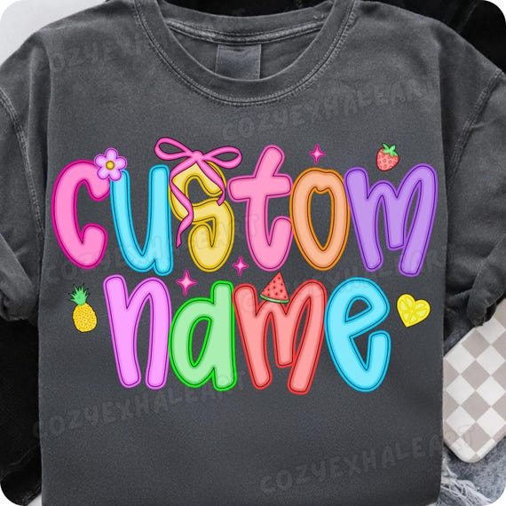Custom Preppy Name PNG: Personalized Sublimation Design (Digital Download)