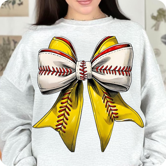 Coquette Baseball Bow PNG: Sport Mom Shirt Design (Digital Download)