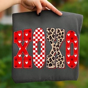 Preppy XOXO Valentine Glitter Png Mama Leopard Checkered Heart Love Be Mine Retro Brushstroke Coquette Christian Jesus Vday Digital Art