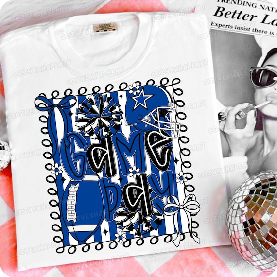 Preppy Football Mom Clipart: Coquette Cheerleader Spirit PNG for Game Day Sublimation