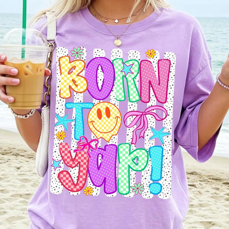 Born To Yap DTF Transfer Graphic Tee Mockup