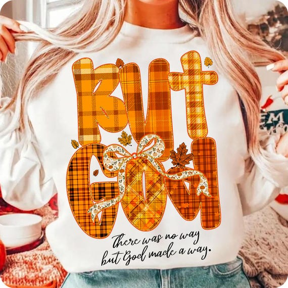 But God PNG: Preppy Christian Floral Design (Digital Download)