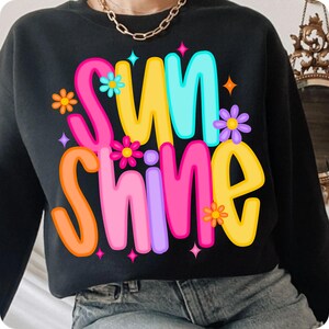 Sunshine PNG Neon Beach Life Summer Shirt Design, Distressed Trendy Lake Pool River Sublimation PNG for Summer Vibes Digital Download
