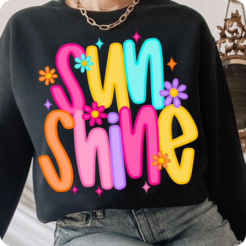 Sunshine PNG Neon Beach Life Summer Shirt Design, Distressed Trendy Lake Pool River Sublimation PNG for Summer Vibes Digital Download