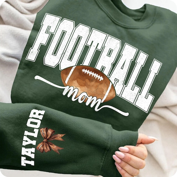 Personalized Football Mom PNG: Custom Sleeve Design (Digital Download)