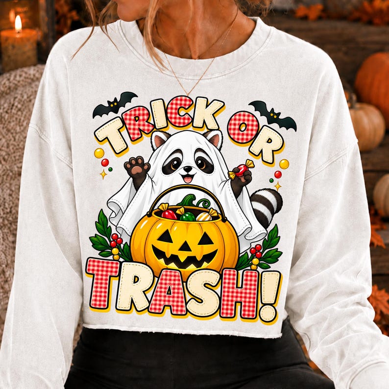 Cute Raccoon Ghost Sublimation Shirt Design