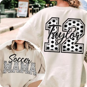 Personalized Soccer Mom PNG, Custom Soccer Clipart, Game Day Sublimation, Customized Sport Mom Design, Soccer Shirt Digital File