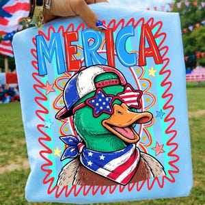 merica duck png, patriotic goose png, 4th of july png, american flag png, independence day, sublimation design, dtf transfer, retro 4th of july, funny duck png, fourth of july svg, kids 4th of july, memorial day png, mallard duck png