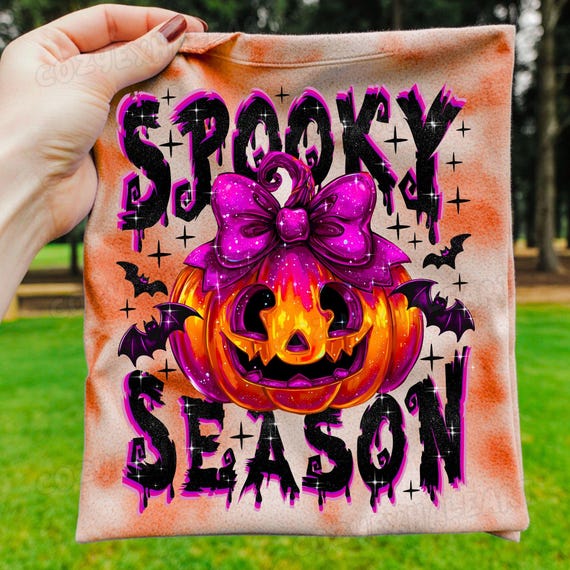Retro Halloween PNG: Spooky Pumpkin & Bats Sublimation Design (Digital Download