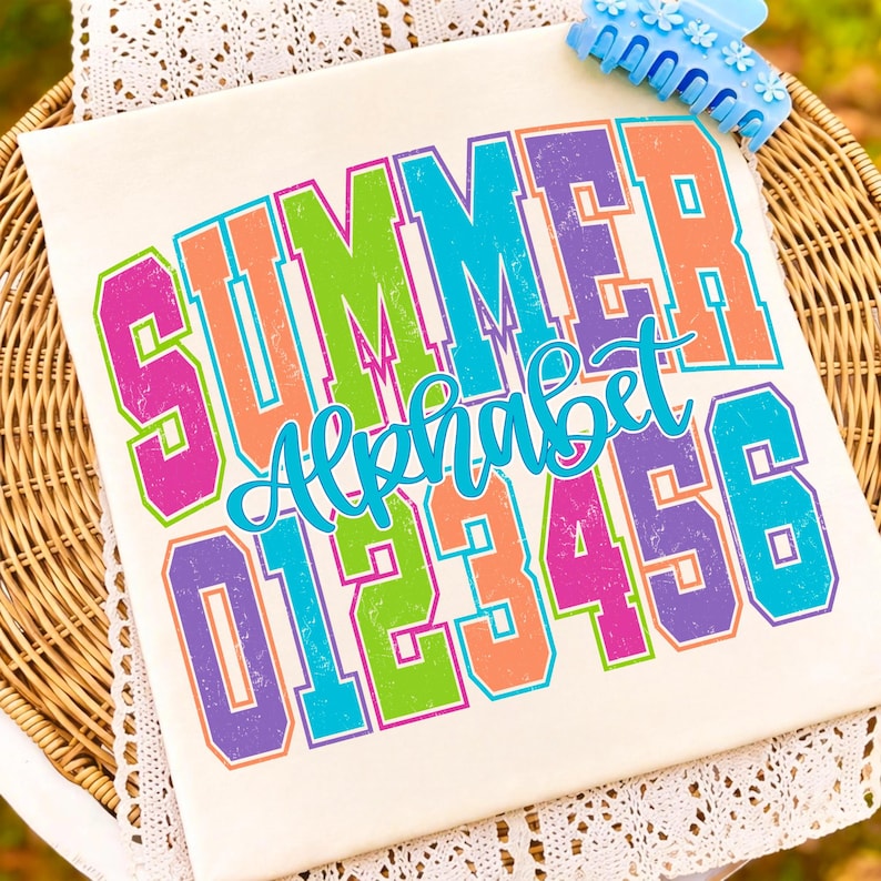 Custom t-shirt design using the Retro Varsity School font for a creative apparel project.