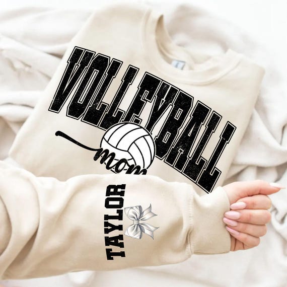 Personalized Volleyball Mom PNG: Custom Sleeve Design (Digital Download)