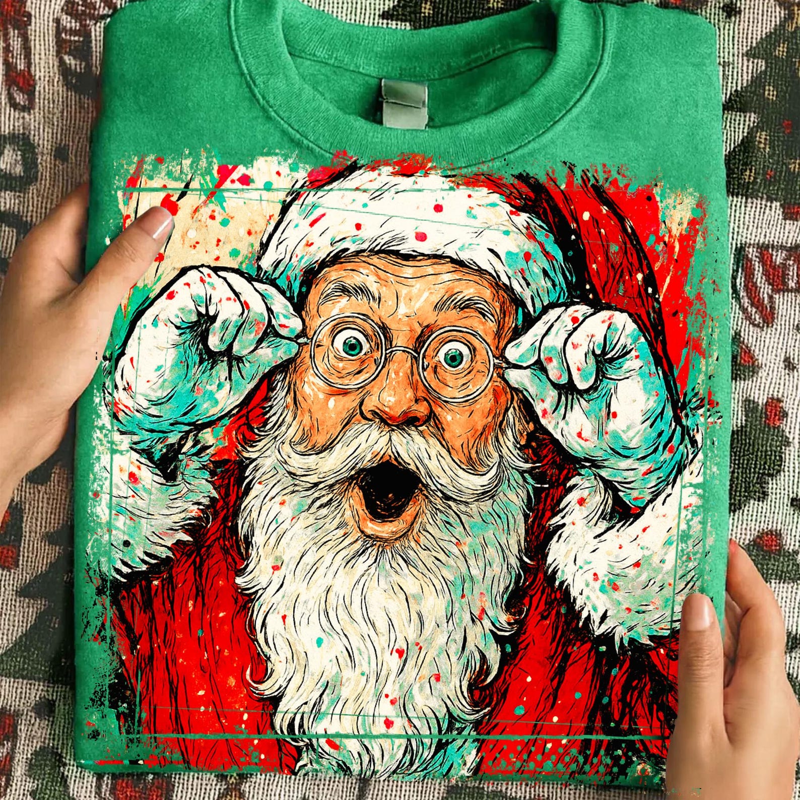 Santa Claus Png, Preppy Handwrite Png, Colorful Brushstroke Santa Png ...