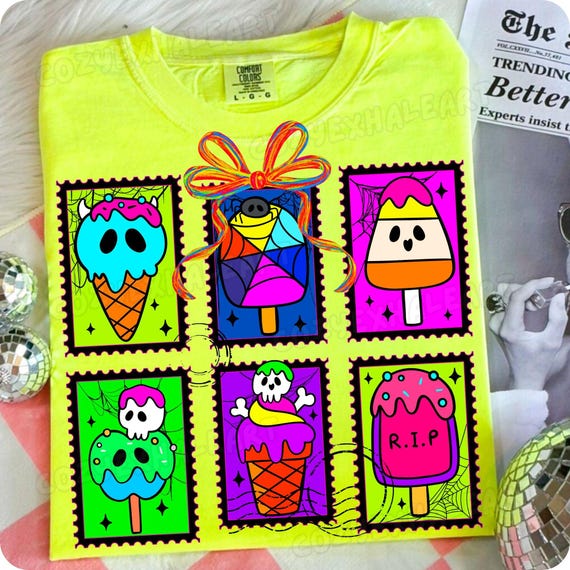 Neon Ghost Halloween Sublimation Design: Coquette Boo PNG for Preppy Spooky Season Shirts