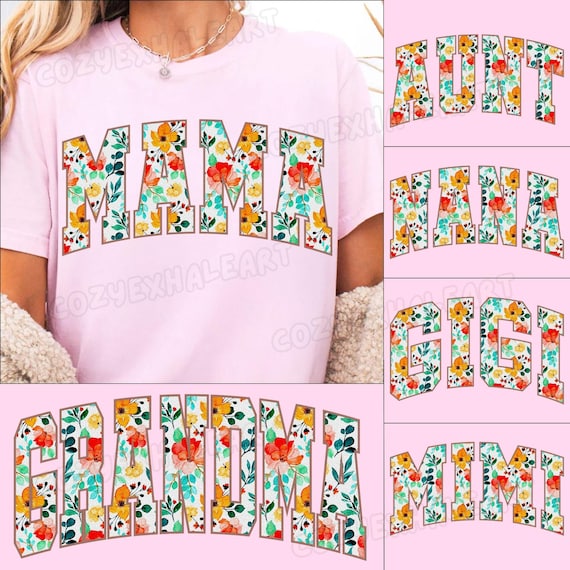 Floral Mama PNG Bundle: Retro Mother's Day Sublimation (Digital Download)