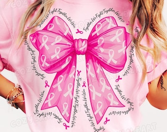 Breast Cancer Awareness PNG: Together We Fight, Survivor Design (Digital Download