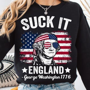 Celebrate Independence Day with this hilarious Suck It England PNG! Featuring George Washington and a bold patriotic message, this design is perfect for 4th of July shirts, party gear, or sublimation projects. Whether it’s for a funny, tongue-in-cheek celebration or a bold statement of American pride, this high-quality PNG is ready for instant download. Create playful and patriotic designs that make your 4th of July unforgettable