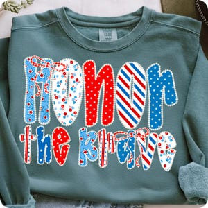 Honor the Brave PNG, Retro Floral America 4th of July Sublimation, Coquette USA Design, Patriotic PNG for Memorial Day, Veteran, Mama Shirt