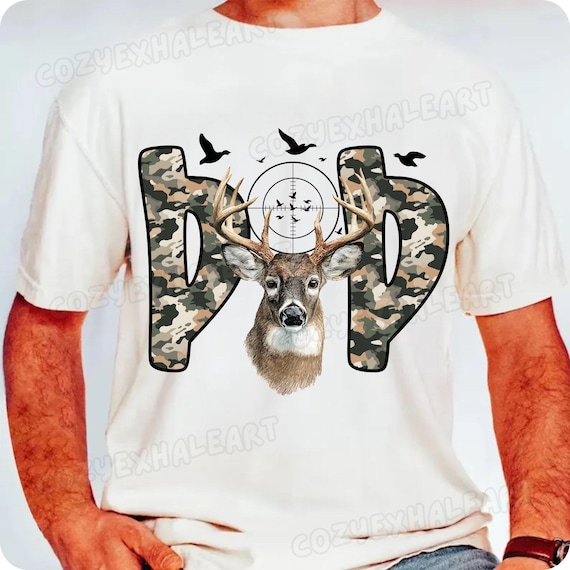 Camo Deer Dad PNG: Vintage Hunting Design (Digital Download)