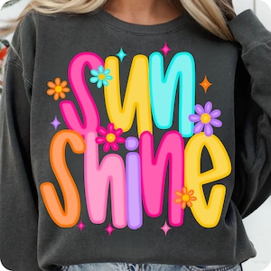 Sunshine PNG Neon Beach Life Summer Shirt Design, Distressed Trendy Lake Pool River Sublimation PNG for Summer Vibes Digital Download