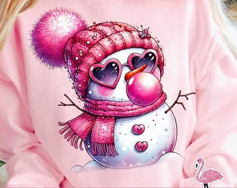 Retro Snowman PNG: Funny Christmas Sublimation Design (Digital Download)