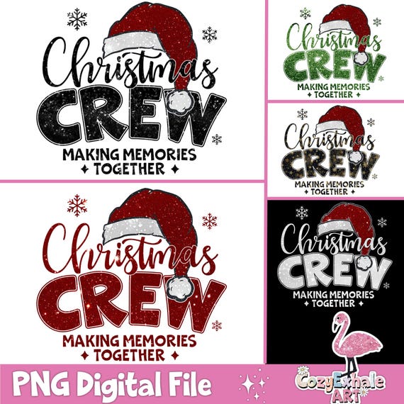 Family Christmas Squad Bundle: Matching Pajama Shirt PNG for Holiday Group Photos & Gifts