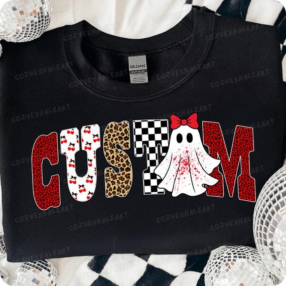 Custom Spooky Halloween PNG: Personalized Ghost Name Design (Digital Download