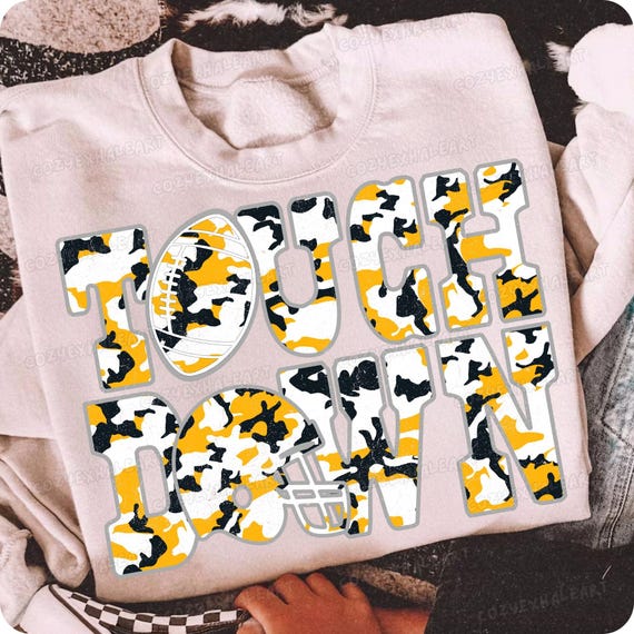 Grunge Camo Football Sublimation Design: Game Day Clipart for Sports Moms & Hunting Enthusiasts