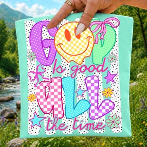christian png, god is good png, bible verse shirt, faith sublimation, coquette bow png, retro smiley face, dtf transfer design, religious clipart, worship apparel, preppy christian, church shirt png, checkerboard png, inspirational quote