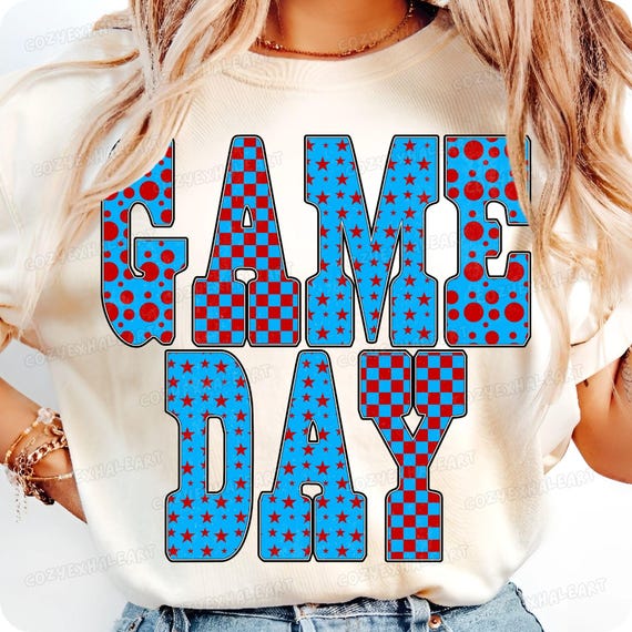 Retro Football Mom Checkered Star Gameday Shirt Design PNG for Sideline Moms and Tailgates