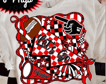 Retro Preppy Coquette Football Bow Design Bundle: Game Day PNG for Fall Season (Digital Download)