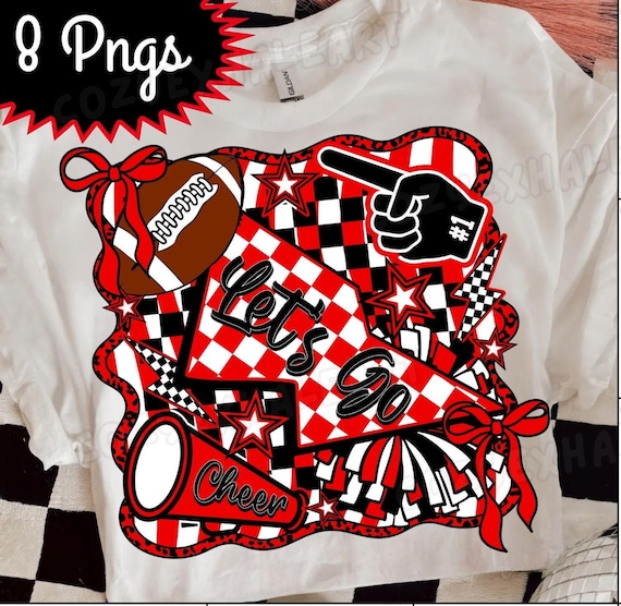Retro Preppy Coquette Football Bow Design Bundle: Game Day PNG for Fall Season (Digital Download)