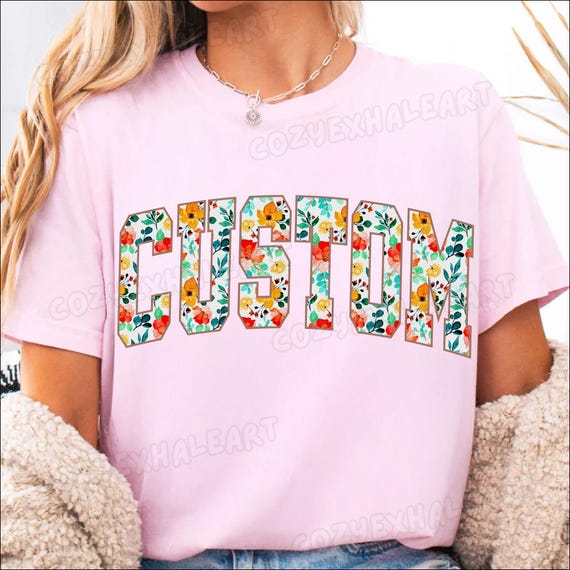 Custom Name Floral Glitter PNG: Retro Boho Mama Design (Digital Download