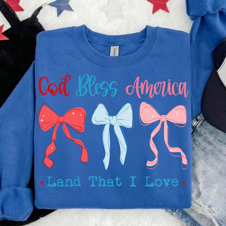 God Bless America Retro Americana PNG Digital Download