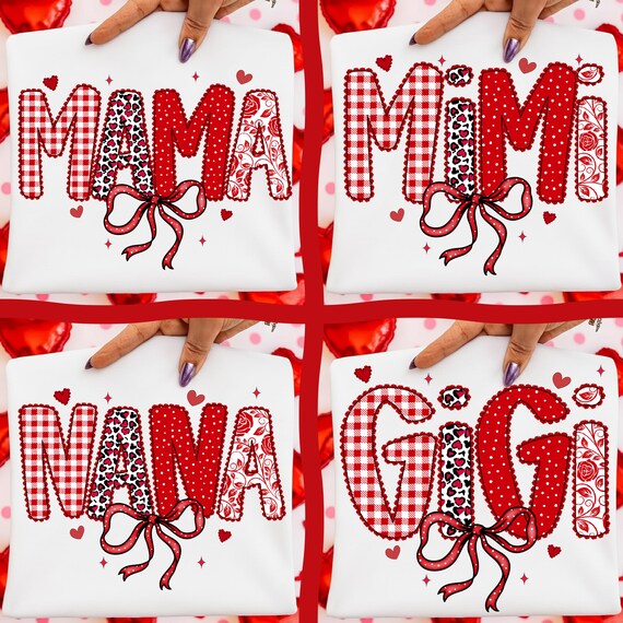 Valentine Mama Bundle PNG Shirt Gift, Valentine Lace Coquette Bow Be Mine Png, XOXO Romantic Love PNG, Love Like Jesus Retro Heart