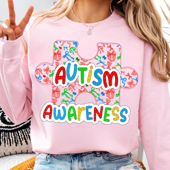Autism Awareness Coquette PNG: Retro Bow Design (Digital File)