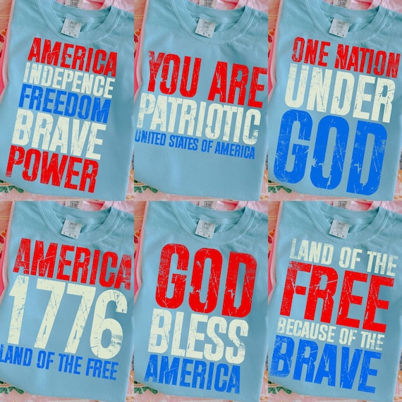 Patriotic USA PNG Bundle: 4th of July Sublimation (Digital Download)