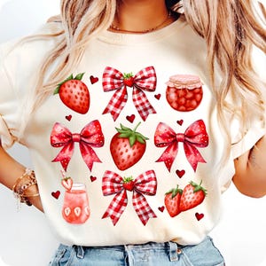 strawberry png, coquette bow png, summer vibes png, preppy summer png, girly png, cottagecore png, strawberry shirt, glitter png, dtf transfer png, berries png, sweet life png, mama summer png, cute floral png
