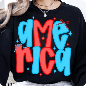 Preppy America Coquette Bow PNG, Floral Glitter Brushstroke Patriotic Sublimation Design, USA 4th of July Memorial Day Digital File