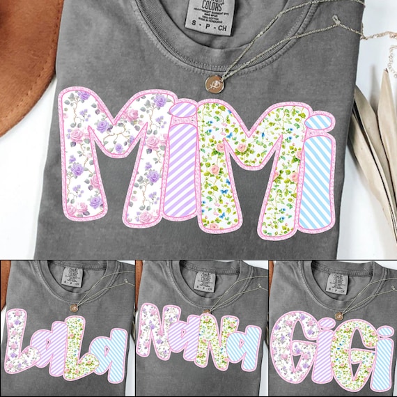 Rose Pink Gigi Grandma PNG Bundle: Floral Mother's Day Sublimation (Digital Download)