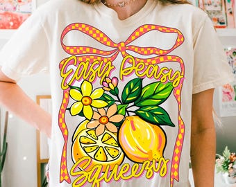 Preppy Lemon PNG: Coquette Bow Lemonade Design (Digital Download)