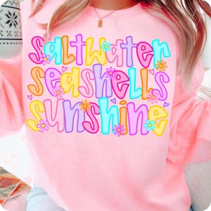 Preppy Sunshine Beach Life PNG Bundle | Trendy Summer Shirt Sublimation | Lake Pool River Vacation PNG | Sun Salt Sand Retro Design