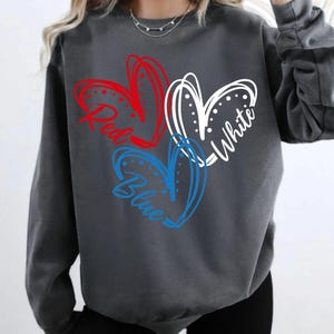 Heart 4th July SVG, Red White Blue SVG, Patriotic SVG, America SVG, USA SVG, Fourth July SVG, Independence Day, July 4th PNG, Cricut SVG, Silhouette SVG, Love Heart SVG, USA Clipart, 4th July Design