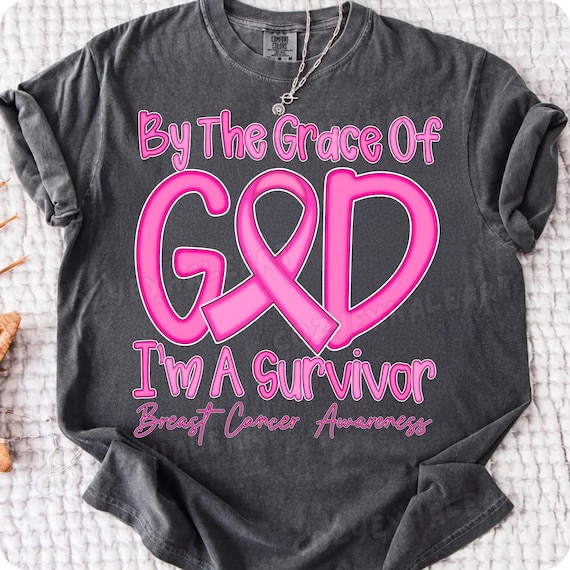 Survivor Pink Ribbon PNG: Cancer Awareness Design (Digital Download